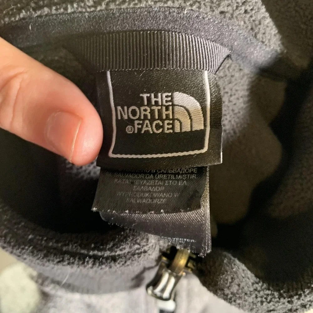 The North Face Jacket Mens‎ Small Gray Black Fleece Full Zip FlashDry Outdoor